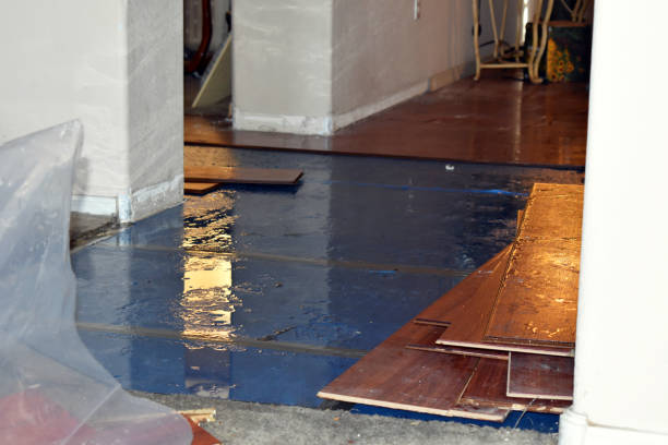 Professional Water Damage Restoration technician working in Lannon, WI